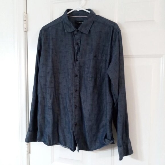 Ocean Current Long Sleeve Button Up Shirt Men's Size Large - Picture 2 of 7